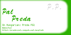 pal preda business card